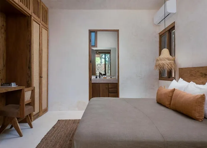 Boho Organic 3br Villa, Gated Community, Rooftop Tulum